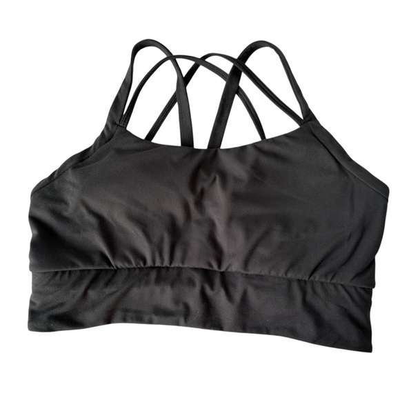 Alpine Design Women's Black Strappy Bralette Sports Bra, Large - Picture 2 of 7
